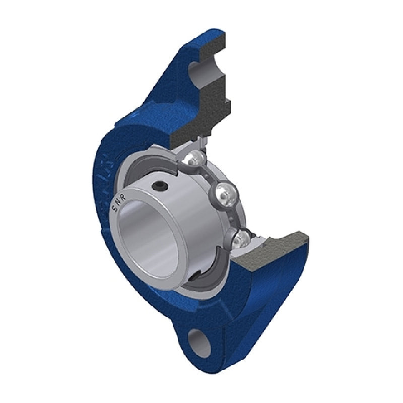 SNR USFLZ212 Metric Two Bolt Oval Cast Iron Flange Housing with 60mm Bore Insert - Allow 2-3 Days