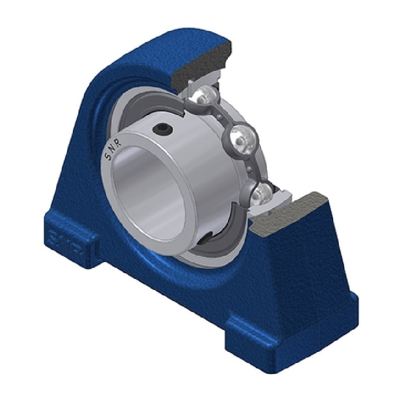 SNR USPAE201 Threaded Base Small Footprint Metric Pillow / Plummer Block Housing Supplied with 12mm Bore Insert - Allow 2-3 Days