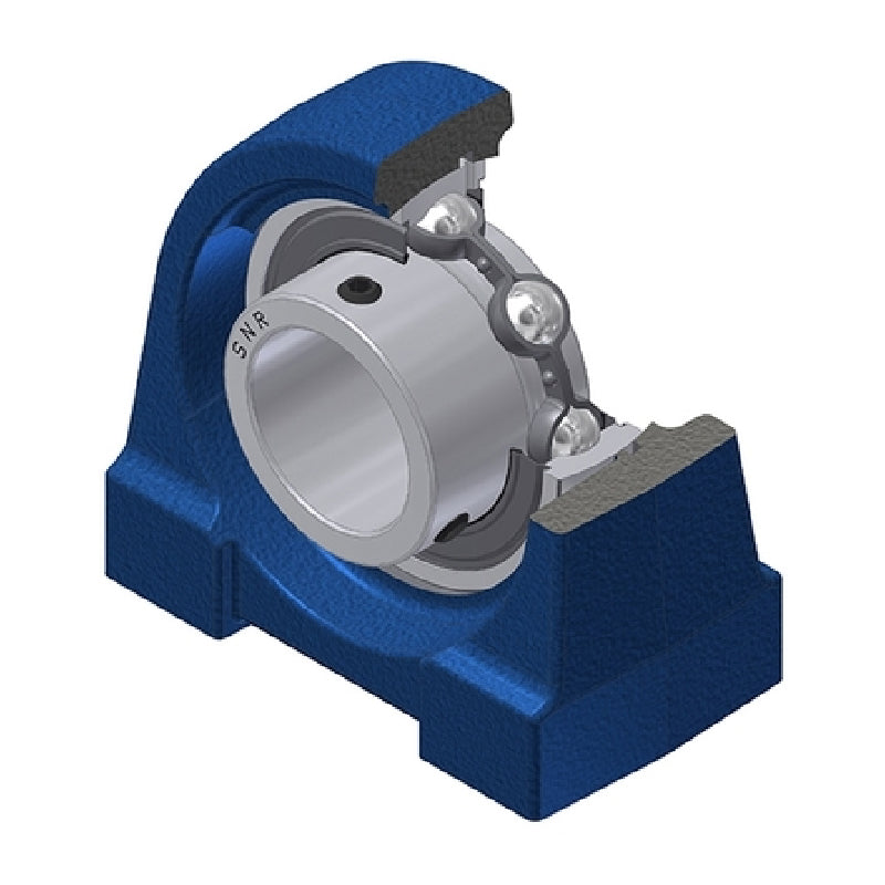 SNR USPG209 Threaded Base Small Footprint Metric Pillow / Plummer Block Housing with 45mm Bore Insert - Allow 2-3 Days