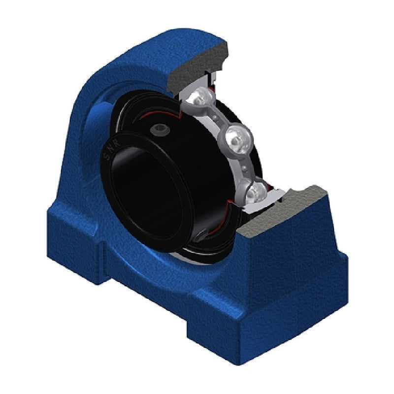 SNR USPG206T20 Threaded Base Small Footprint Metric Pillow / Plummer Block Housing with 30mm Bore Insert Wide Temperature Version - Allow 2-3 Days