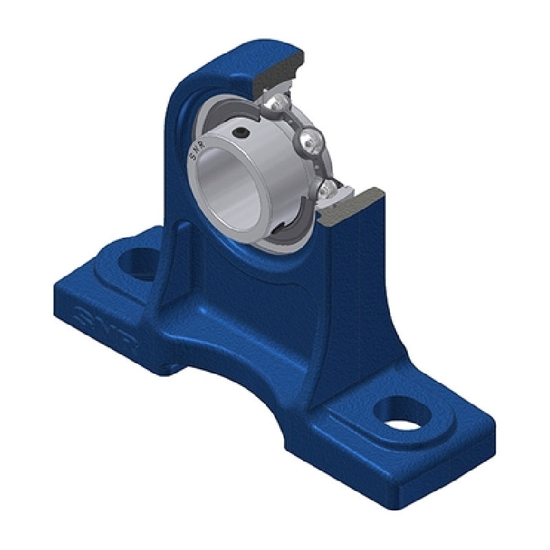 SNR USPH204 Metric Cast Iron High Centre Height Two Bolt Pillow / Plummer Block Housing with 20mm Bore Insert - Allow 2-3 Days