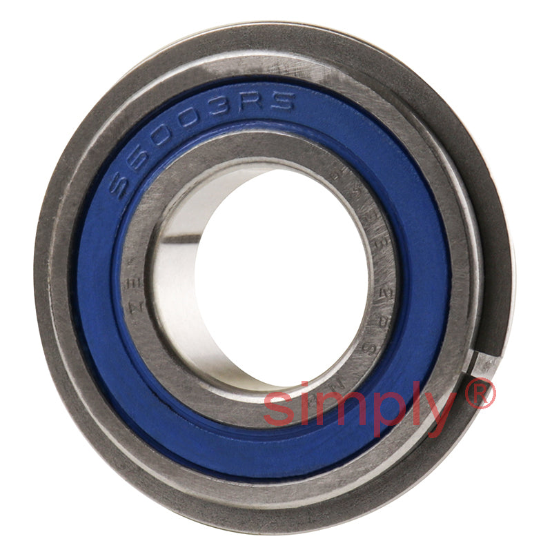 SS60032RSNR Budget Rubber Sealed Deep Groove Ball Bearing with Snap Ring 17x35x10mm