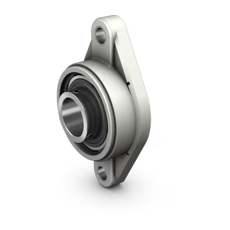 SSBFLPL206 Metric Thermo Plastic Two Bolt Oval Flange Housing with 30mm Bore Stainless Insert
