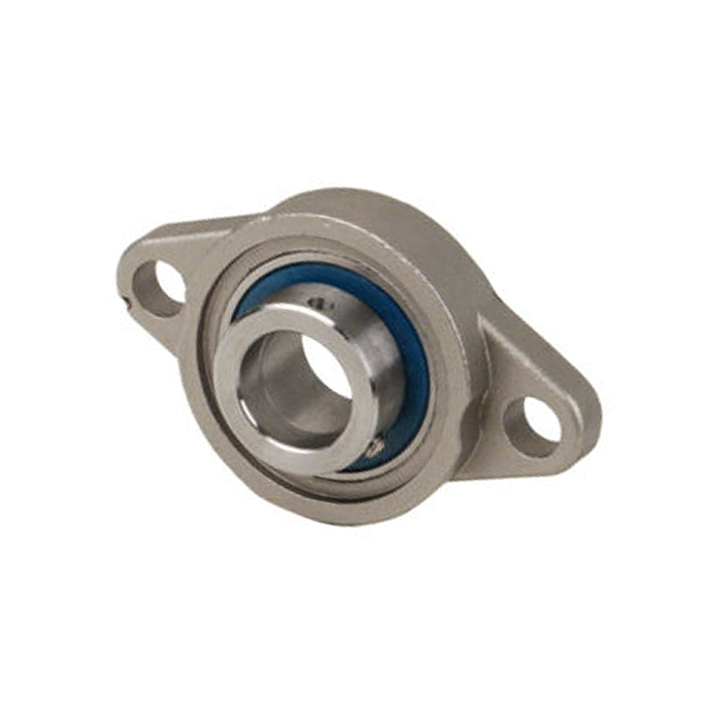 SSUFL003 Corrosion Resistant 2 Bolt Oval Bearing with Stainless Lock Collar 17mm Insert