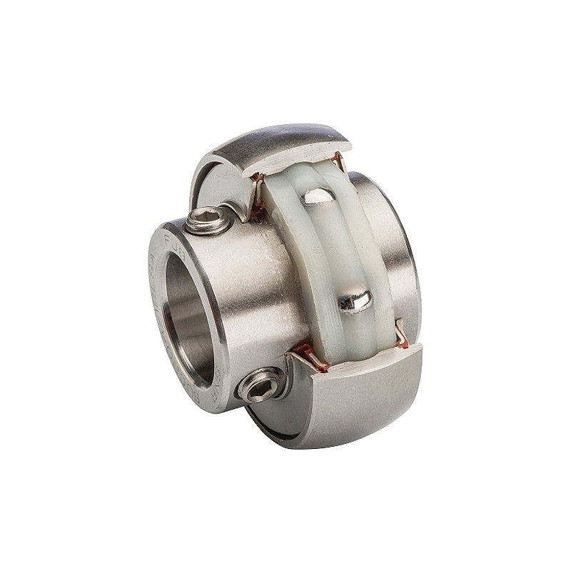 SNR SUC206FG1 Metric Stainless Full Width Spherical Outer Food Safe Bearing Insert 30mm Bore 62mm Outside Diameter - Allow 2-3 Days