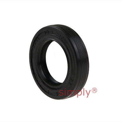 17x27x6mm Ribbed Outer Nitrile Rubber Double Lip Rotary Shaft Oil Seal with Garter Spring TC / R23