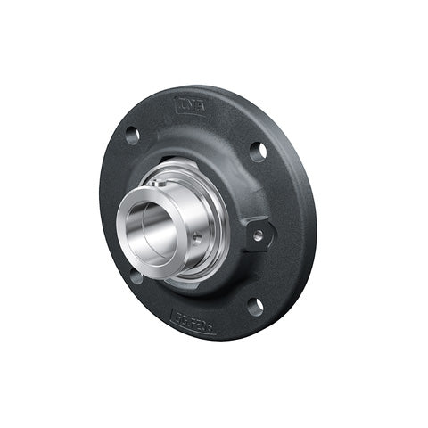 INA TFE25XL Four Bolt Cast Iron Round Housing with Eccentric Collar Insert 25mm Bore