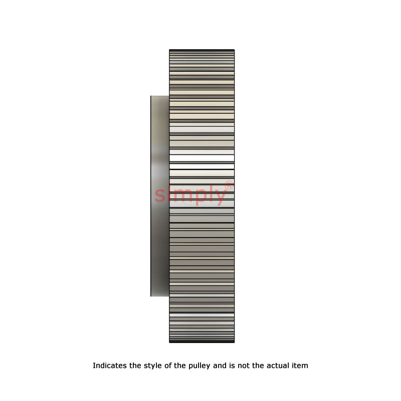 Drive-Flex Aluminium Pilot Bore AT5 Timing Pulley 5mm Pitch 60 Tooth for 25mm Wide Belts - Overall Width 36mm