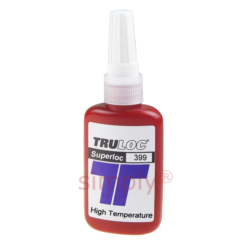 Truloc Superloc 399 Red High Strength and High Temperature (+230 deg C) Thixotropic Thread Lock (50ml)