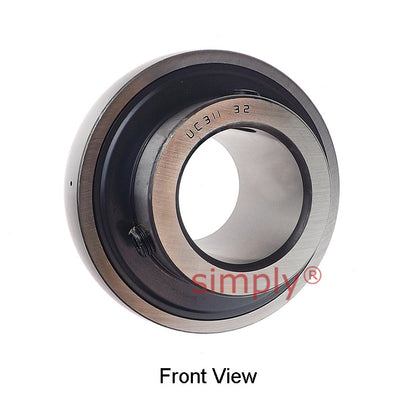 UC311-32 Heavy Duty Metric Bearing Insert With 2 inch Bore 120mm Outside Dia