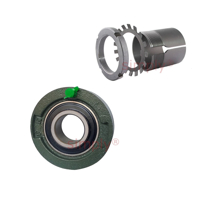 UKC211/HA2311 Imperial Cast Iron Medium Duty Cartridge Unit with Adaptor Sleeve Mounted and 1-15/16 inch Bore Insert 4.9213 inch Outside Dia