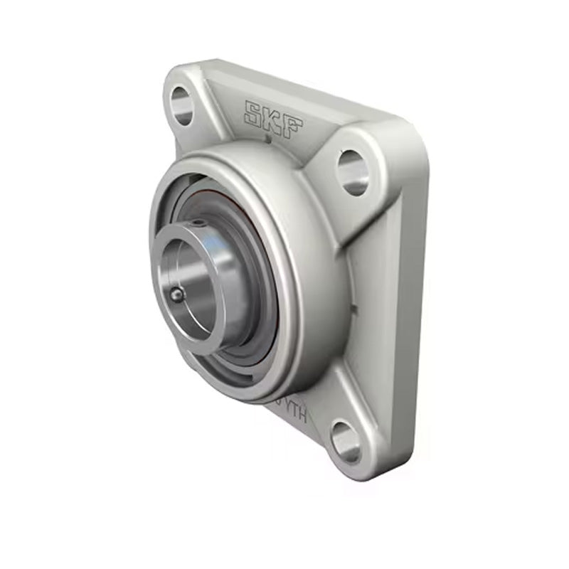 SUCFPL210 Metric Four Bolt Square Thermo Plastic Flange Housing with 50mm Bore Stainless Insert