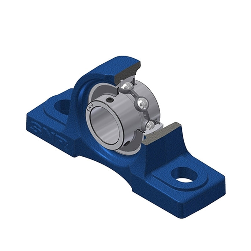 SNR UCP305 Metric Cast Iron Two Bolt Pillow / Plummer Block Housing with 25mm Bore Insert - Allow 2-3 Days