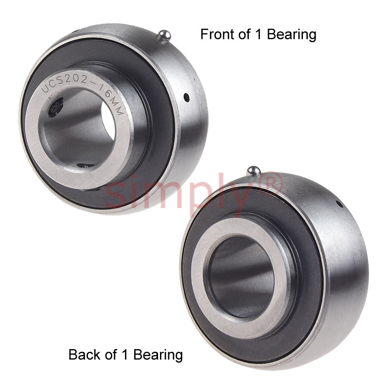 UCS202-16 Metric Spherical Bearing Insert with 16mm Bore 40mm Outside Dia