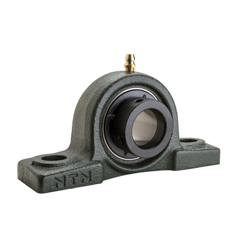 NTN UELP312D1W3 Metric Cast Iron Two Bolt Pillow / Plummer Block Housing with 60mm Eccentric Collar Insert - Allow 2-3 Days