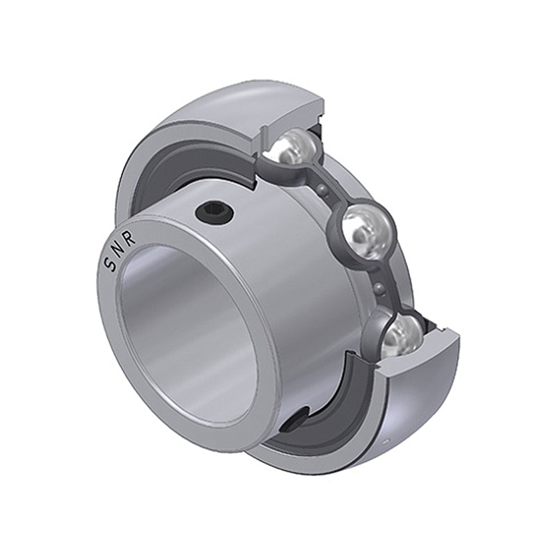 SNR US206-19G2T04 Imperial Flatback Spherical Outer Low Temp Bearing Insert 1-3/16 inch Bore 62mm Outside Diameter with Grub Screws - Allow 2-3 Days