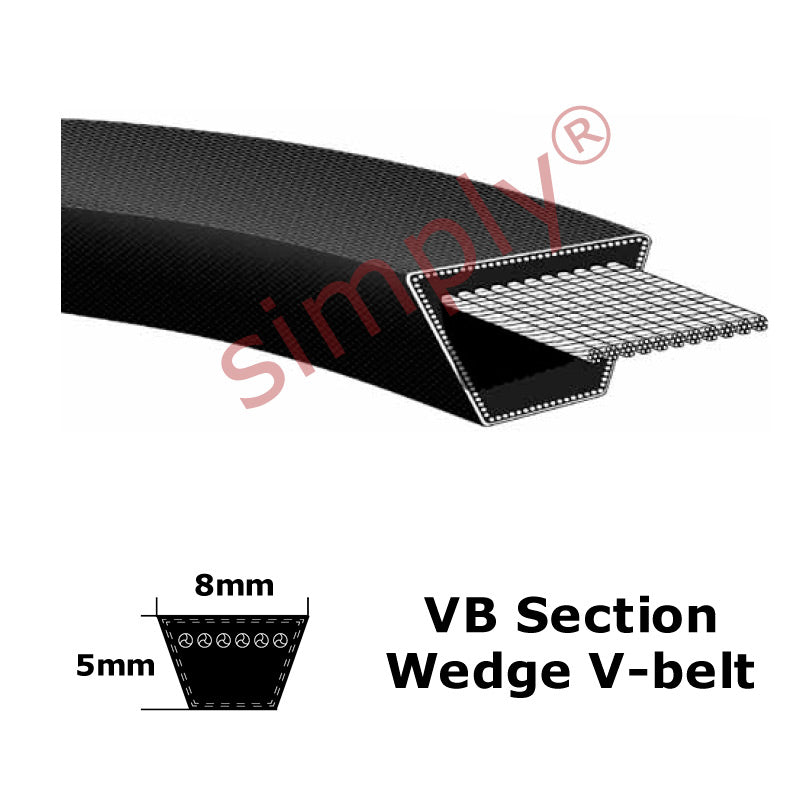 Optibelt VB-8x1075-Li Raw Edge Classical 8mm Wide 5mm Deep V-Belt