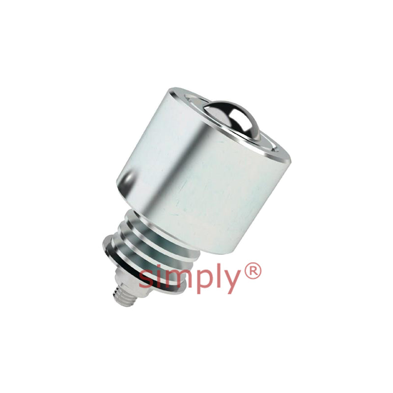 High Capacity External Spring Loaded Ball Transfer Unit with 12.7mm Steel Ball - Load Capacity 23kg - Allow 2-3 Days