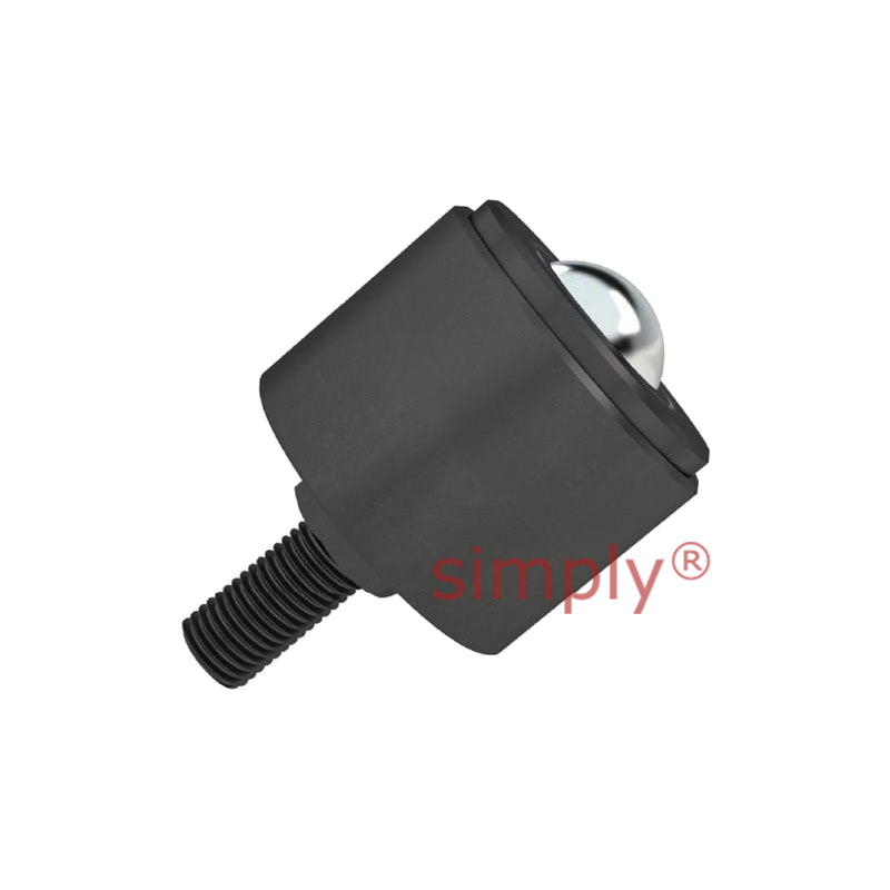 High Capacity Hex Threaded Ball Transfer Unit with 38.1mm Steel Ball 3/4 UNF Thread - Load Capacity 1000kg - Allow 2-3 Days