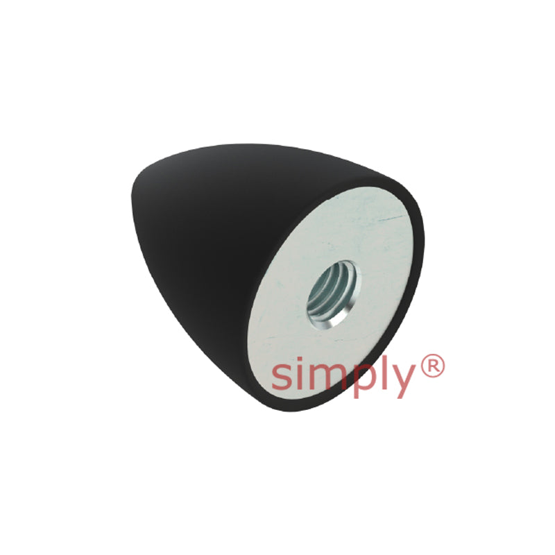 High-Performance Female Rubber Cone Bump Stop 30x36mm M8 Thread