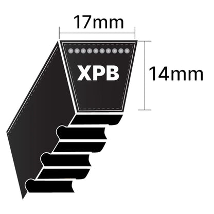 XPB1550 Gates Quad Power 4 XPB-Section Cogged V-Belt (Uniset Match)