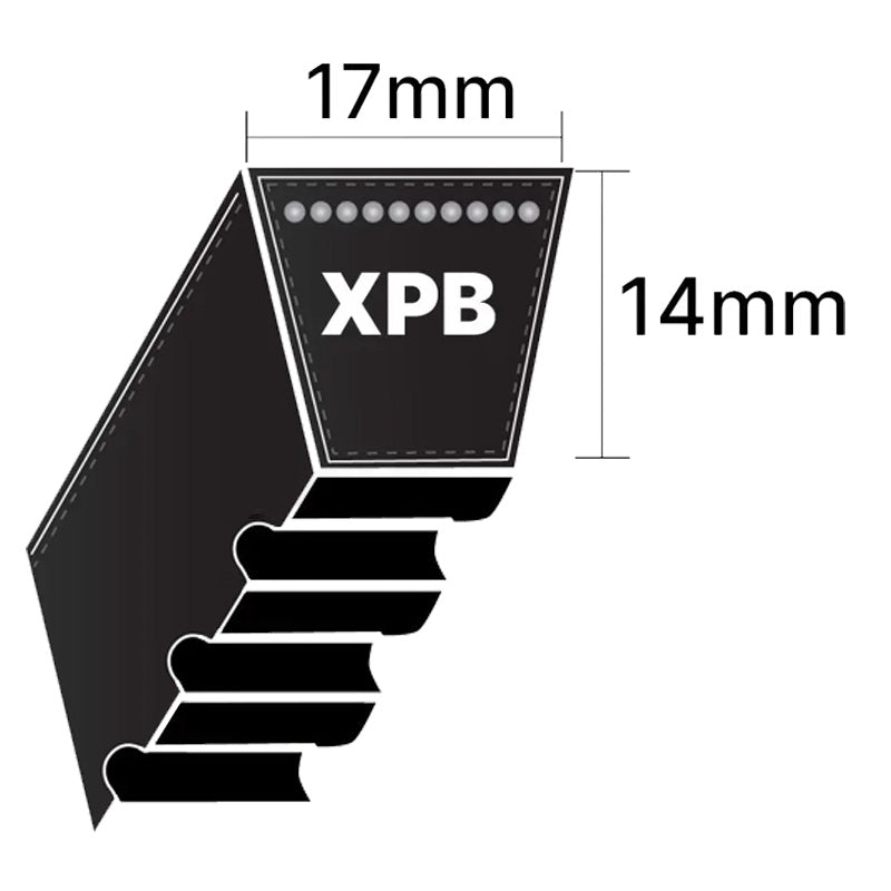 XPB4053 Gates Quad Power 4 XPB-Section Cogged V-Belt (Uniset Match)