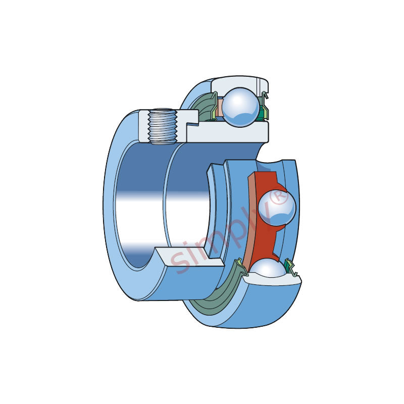 SKF YET207/VL065 Eccentric Locking Collar Bearing Insert with 35mm Bore 72mm Outside Diameter
